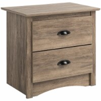 Prepac Salt Spring 2 Drawer Nightstand in Drifted Gray