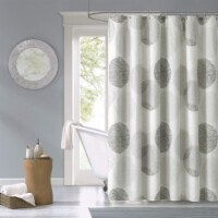 Madison Park MPE70-038 Essentials Knowles Shower Curtain 72x72 Grey,72x72