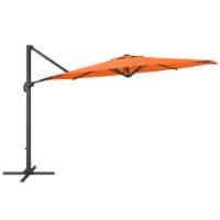 CorLiving 11.5ft UV Resistant Deluxe Offset Orange Fabric Patio Umbrella