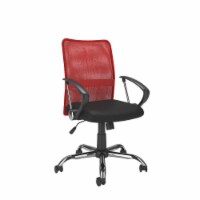 CorLiving Office Chair with Contoured Red Mesh Fabric