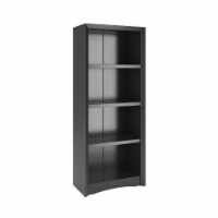 CorLiving Quadra 59  Tall 4 Shelf Bookcase in Black Faux Woodgrain