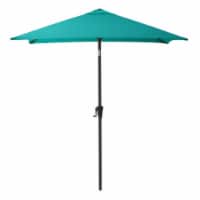 CorLiving 9ft Square Tilting Turquoise Blue Fabric Patio Umbrella