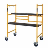 MetalTech 4 Foot High Portable Basic Mini Mobile Scaffolding with Locking Wheels