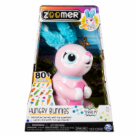 Zoomer Hungry Bunnies SHREDDY Pink Interactive Toy With 80 Snacks Easter for sale online 