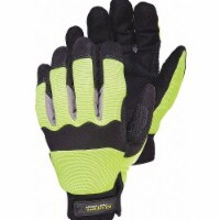 Superior Glove Mechanics Gloves,Black/Lime,M,PR  MXHV2PB/M