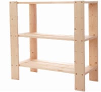 Adwood Manufacturing 3-Shelf Pine Storage Unit - Natural Pine Perspective: Main