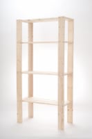 Adwood Manufacturing 4-Shelf Pine Storage Unit Perspective: Main