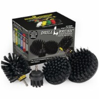 Drillbrush BBQ Grill Cleaning Ultra Stiff Black Drill Brush (4 Piece)