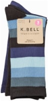K. Bell® Soft & Dreamy Women's Crew Socks - 3 Pack - Tourmaline/Black/Blue Perspective: Main