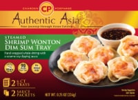 Authentic Asia Steamed Shrimp Wonton Dim Sum Tray