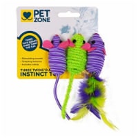 Pet Zone® Three Twined Mice Cat Toy