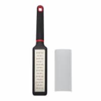 6 in. Black & Silver Plastic & Stainless Steel Zester Grater