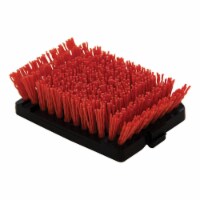 Cool-Clean Polypropylene Replacement Grill Brush Head, Black & Red
