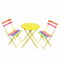 Corp Rainbow Metal Bistro Set - Table & 2 Chairs