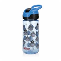 18 oz Blue Sharks with Flip-it Soft Spout Tritan Water Bottle - Blue Sharks, Case of 48