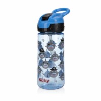 18 oz Blue Sharks with Flip-it Soft Spout Tritan Water Bottle - Blue Sharks, Case of 48