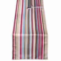 14 x 72 in. Summer Stripe Outdoor Table Runner with Zipper
