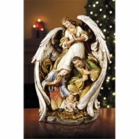 15 in. Angel with Nativity Scene Figurine