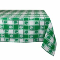 52 x 52 in. Shamrock Woven Check Tablecloth