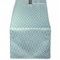 14 x 108 in. Aqua Diamond Outdoor Table Runner with Zipper