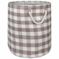 Round Paper Bin - Checkers Stone, Medium
