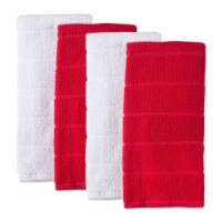 Assorted Tango Red Basic Chef Terry Dishtowel Set - Set of 4