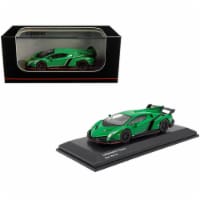 Lamborghini Veneno Green with Red Line 1-64 Diecast Model Car