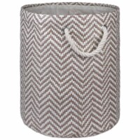 Round Paper Bin - Chevron Stone, Medium