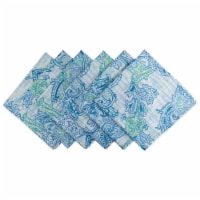 Blue Watercolor Paisley Print Outdoor Napkin - Set of 6
