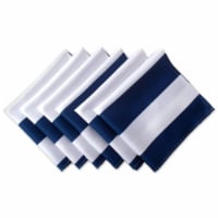20 x 20 in. Nautical Blue Cabana Stripe Print Outdoor Napkin - Set of 6