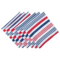 20 x 20 in. Patriotic Stripe Outdoor Napkin - Set of 6