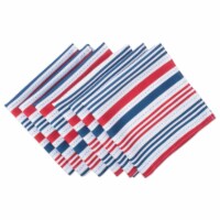 20 x 20 in. Patriotic Stripe Outdoor Napkin - Set of 6
