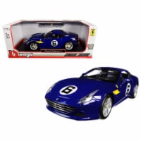 B  1 isto 18 Ferrari California T Sunoco No. 6 70th Anniversary Diecast Model Car, Blue