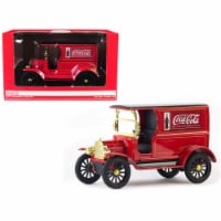 1917 Ford Model T Cargo Van Coca-Cola Red with Black Top 1 by 24 Diecast Model Car