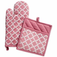 Rose Lattice Oven Mitt & Potholder Set