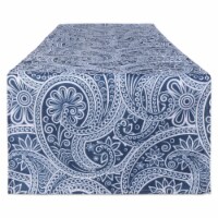 14 x 72 in. Blue Paisley Print Outdoor Table Runner