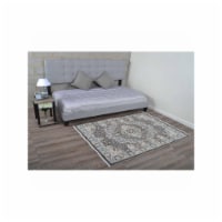4 ft. 8 in. x 6 ft. 9 in. Machine Woven Crossweave Polyester Oriental Rectangle Area Rug, Bei