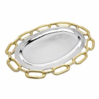 Gold Chain Border Oval Tray