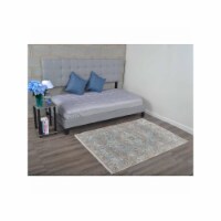 4 ft. 8 in. x 6 ft. 9 in. Machine Woven Crossweave Polyester Oriental Rectangle Area Rug, Bei