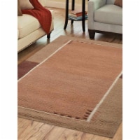 6 ft. 7 in. x 9 ft. 10 in. Hand Knotted Tibbati Wool Contemporary Rectangle Area Rug, Choco