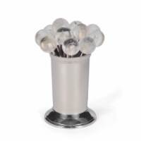 Set of Twelve Clear Party Picks, 4.5 in.