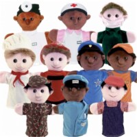 Kids Multicultural Community Helper Puppets, Set of 10