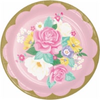Floral Tea Party Paper Plates 8 Count 1 Mariano s