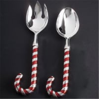 Candy Cane Salad Spoon & Fork