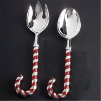 Candy Cane Salad Spoon & Fork