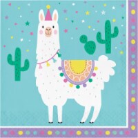 6.5 in. Llama Party Napkins, 16 Count