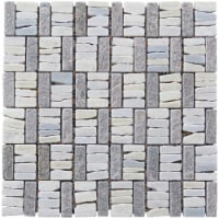 Wavy Pattern Natural Stone Mosaic Blend - Lighter Center