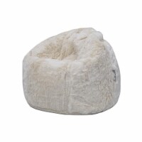 Posh Bean Bag Chair - Cream - 32 x 32 x 40 in.