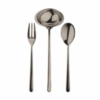 Serving Set Fork Spoon & Ladle - Linea Oro Nero - 3 Piece