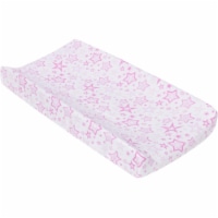 Pink Stars Muslin Changing Pad Cover